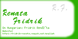 renata fridrik business card